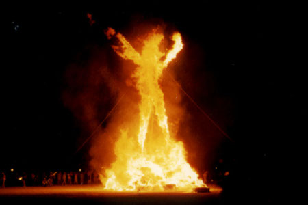 Burning Man effigy, Black Rock City, Nevada 