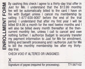 Budget Scam Keep your credit cards close to your vest!